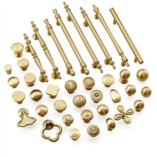 Gold Handle & Knob Set