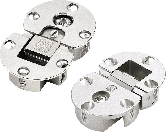 Chrome Flush Concealed Hinge