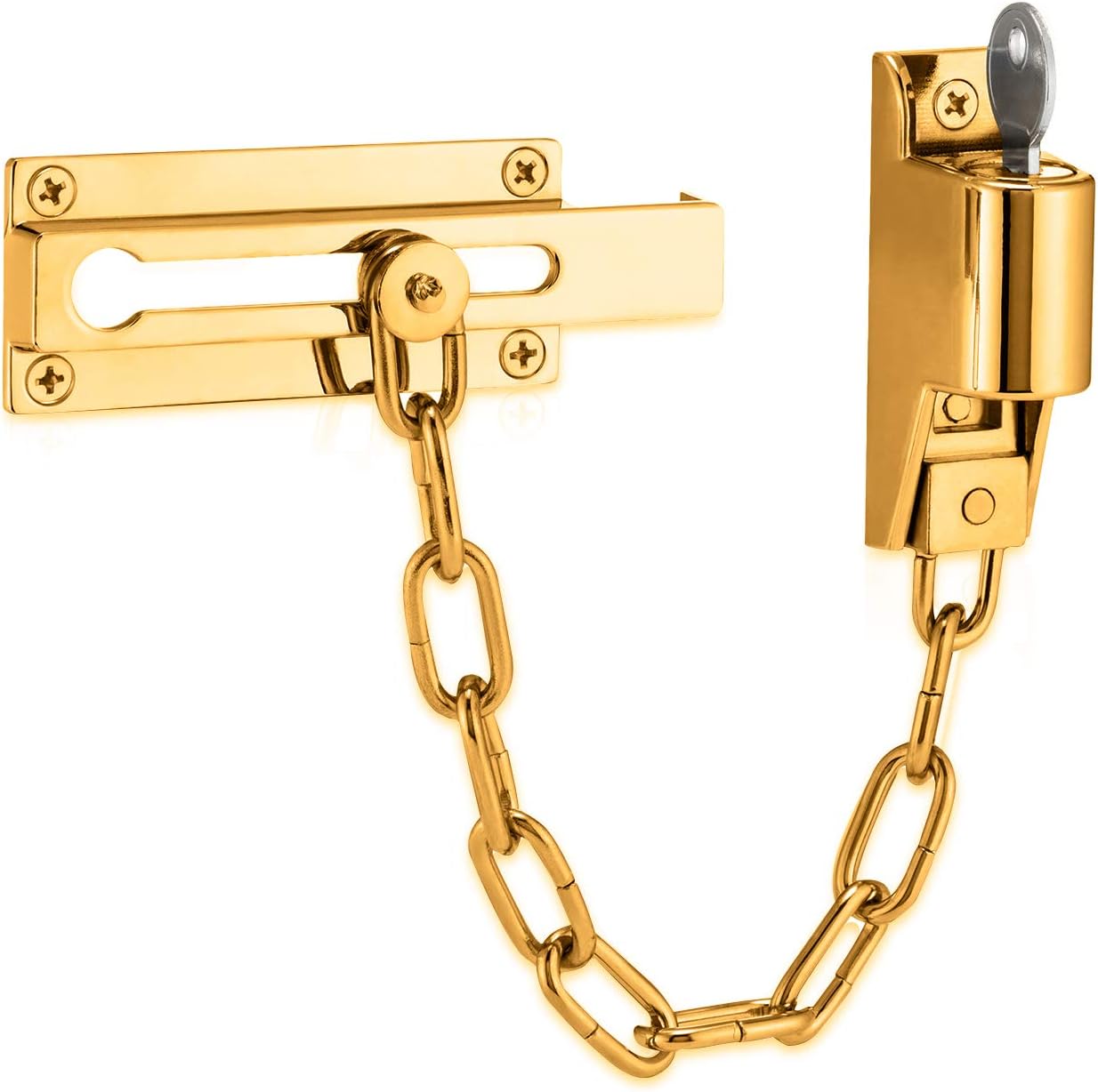 Keyed Brass Door Chain